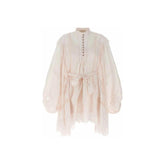 Beige Cotton Casual Dress